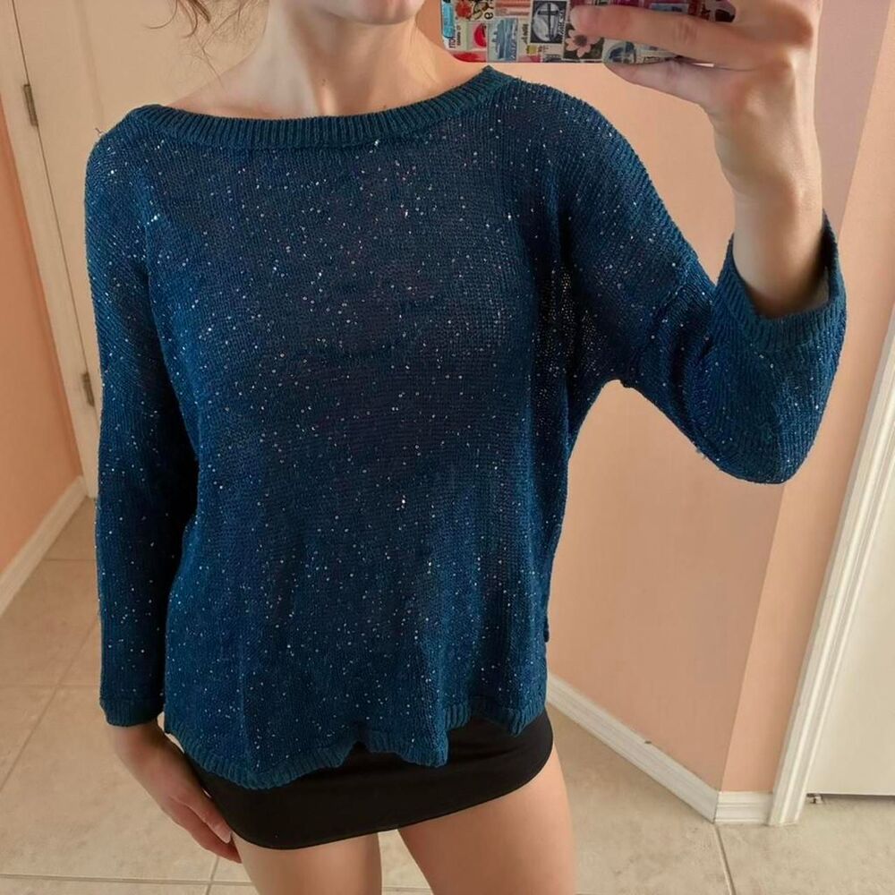 American-vintage Women's Blue and Navy Jumper